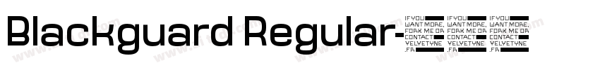 Blackguard Regular字体转换